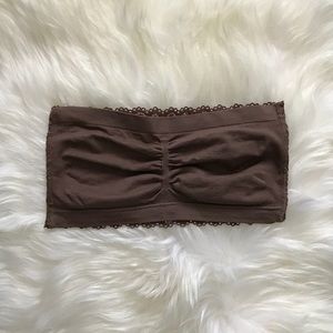 Coobie NWOT Strapless Lace-back Bra OS Nude/brown